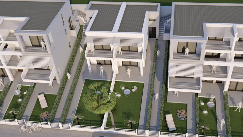 3D visualization of complex Dafni 2 private backyards