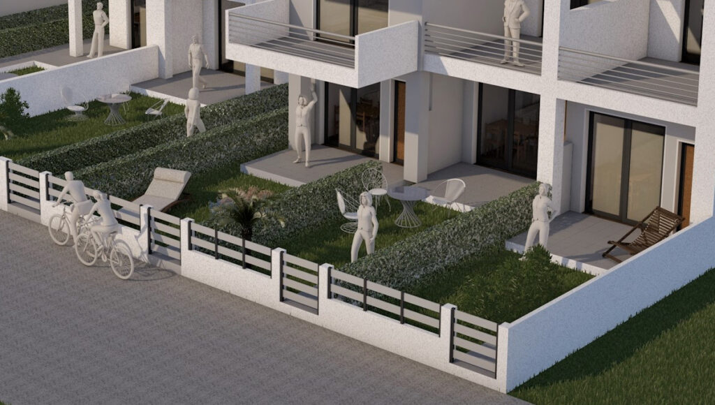 3D visualization of complex Dafni 2 private backyards